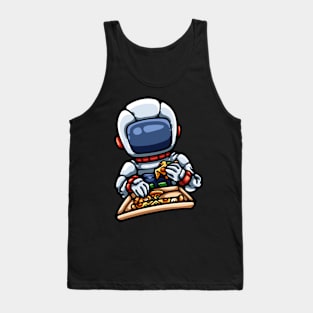 Astronaut Eating Pizza Tank Top